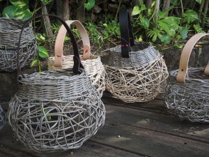 Weaving Woven Basket with Leather Handle - Mackay Tourism